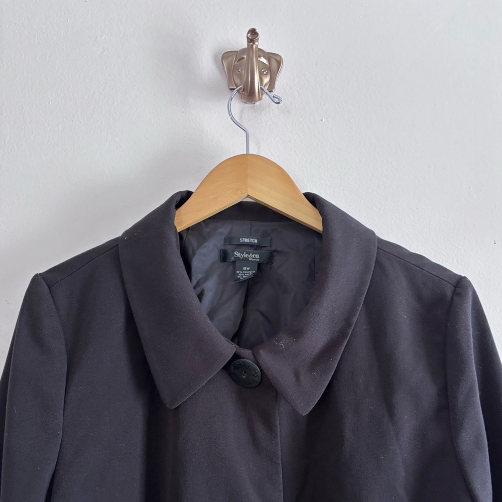 Style & Co. Women's Black Blazer 3/4 sleeves size 18W